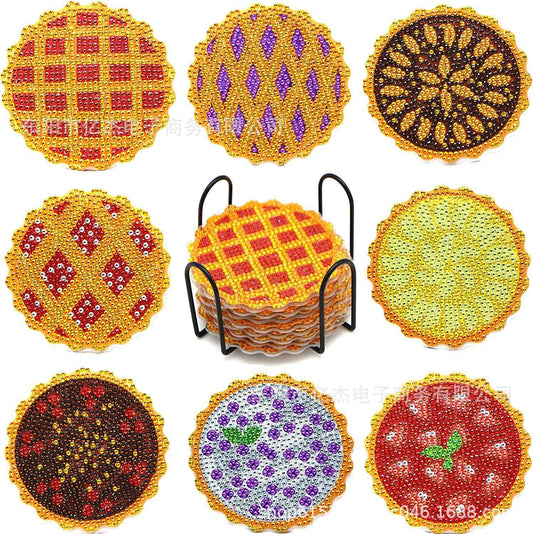 Pies 8-pack - Diamond Painting Coasters