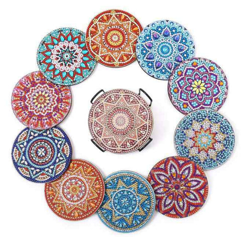 Mandalas 10-pack - Diamond Painting Coasters