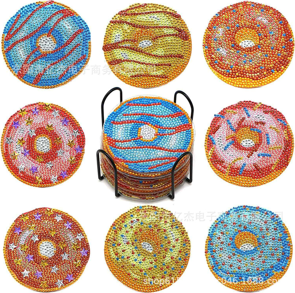 Donuts 8-pack - Diamond Painting Coasters
