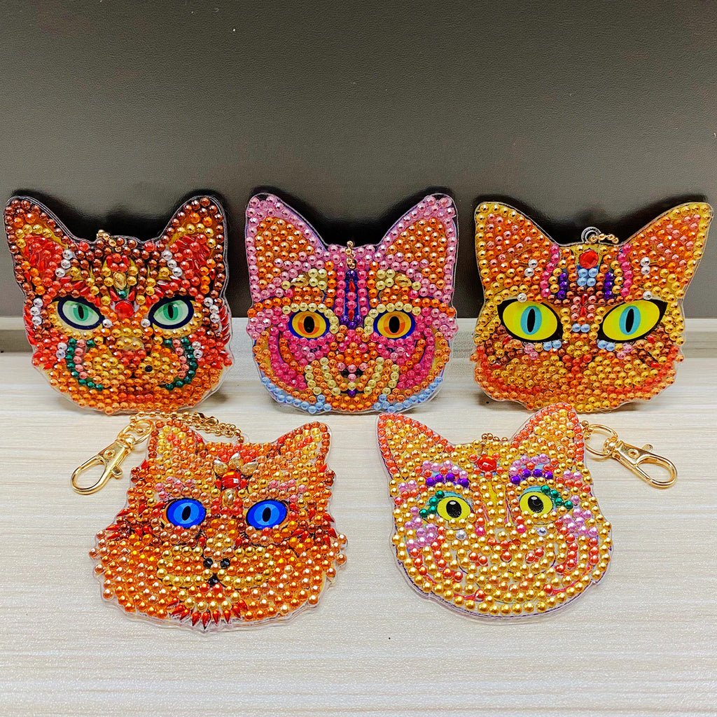 Cat Keychain (5 pack) - Diamond Painting Accessories