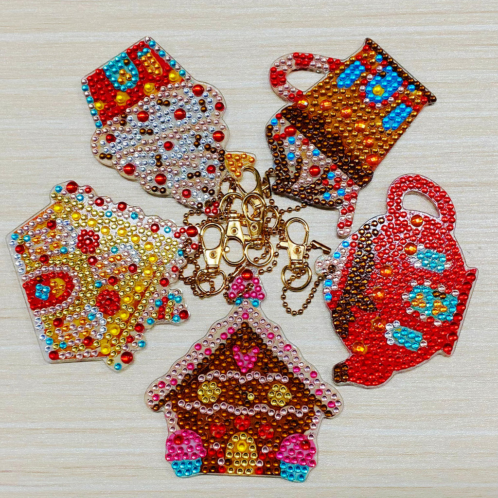 Houses Keychain (5 pack) - Diamond Painting Accessories