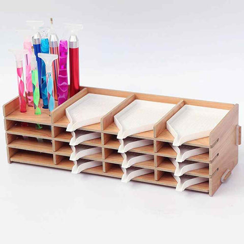 Diamond Multi-Layer Wooden Rack Organizer