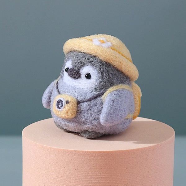 Yellow Hat Penguin - DIY Felt Painting Kit