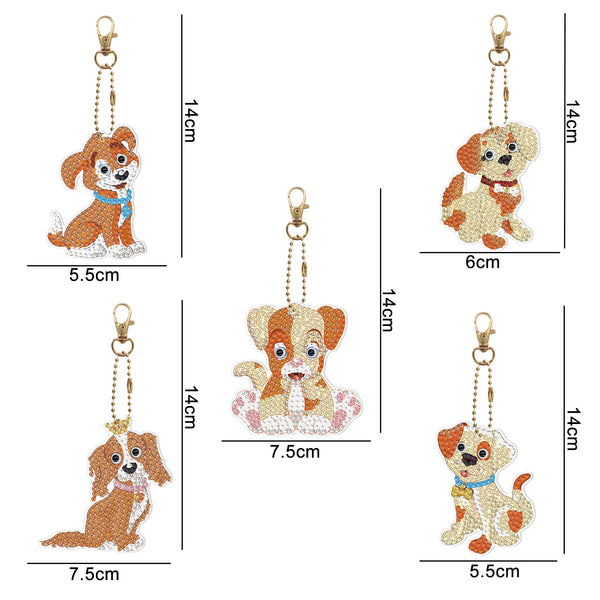 Dog Keychain (5 pack) - Diamond Painting Accessories