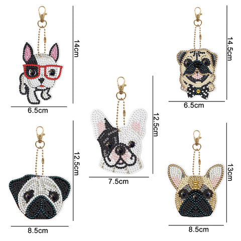 Dog Keychain (5 pack) - Diamond Painting Accessories