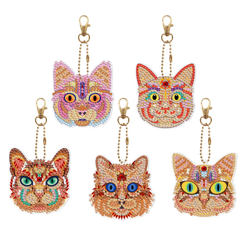 Cat Keychain (5 pack) - Diamond Painting Accessories