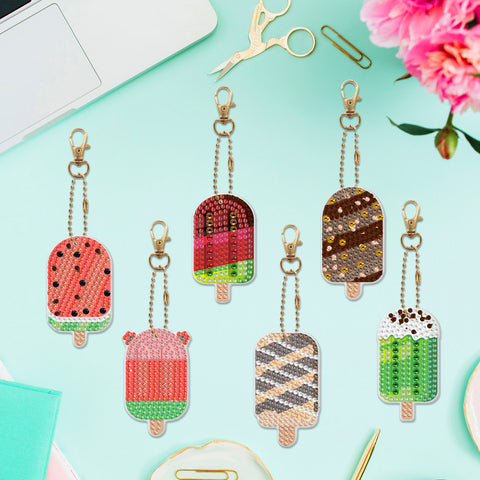 Popsicle Keychain (6 pack) - Diamond Painting Accessories