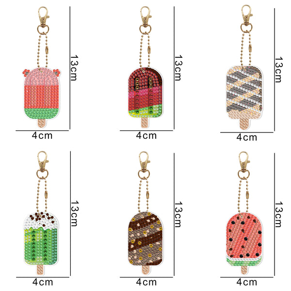 Popsicle Keychain (6 pack) - Diamond Painting Accessories
