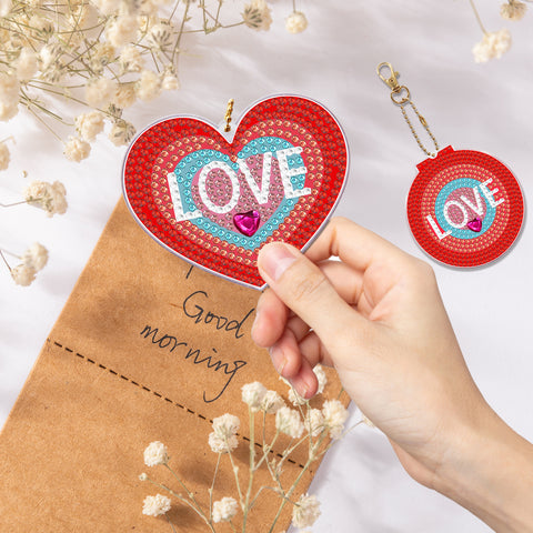 Heart Maze Keychain Ornaments (2 pack) - Diamond Painting Accessories