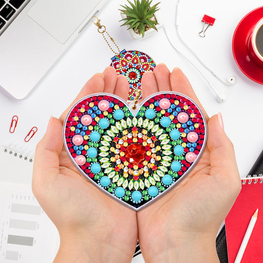 Heart Maze Keychain Ornaments (2 pack) - Diamond Painting Accessories