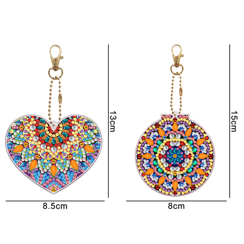 Heart Maze Keychain Ornaments (2 pack) - Diamond Painting Accessories