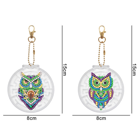 Owl Keychain Ornaments (2 pack) - Diamond Painting Accessories