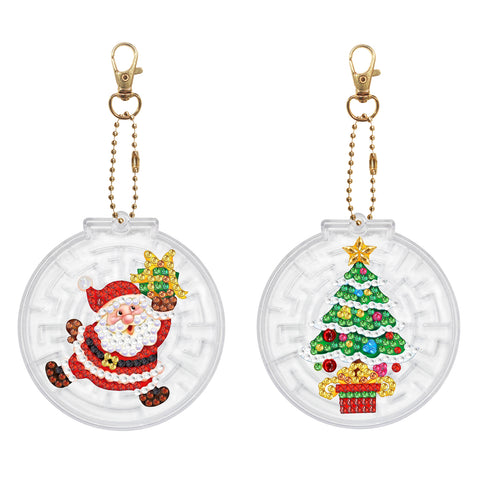Christmas Keychain Ornaments (2 pack) - Diamond Painting Accessories