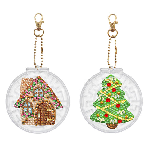 Christmas Keychain Ornaments (2 pack) - Diamond Painting Accessories