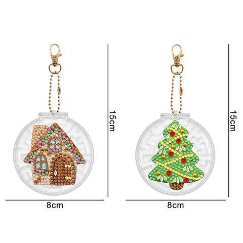 Christmas Keychain Ornaments (2 pack) - Diamond Painting Accessories