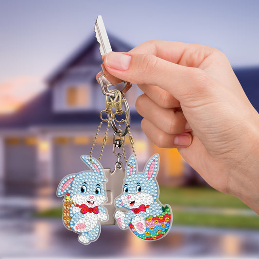 Easter Rabbit Keychain (8 pack) - Diamond Painting Accessories