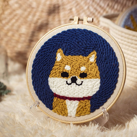 Cute Dog - Punch Needle Kit