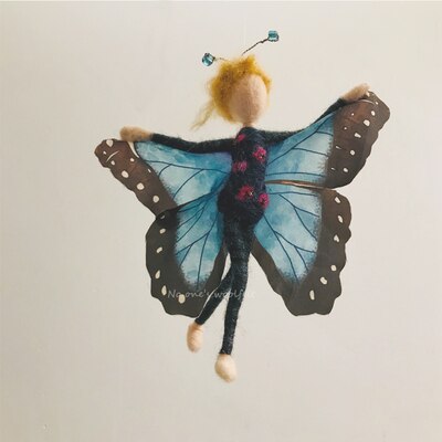 Blue Butterfly - DIY Felt Painting Kit