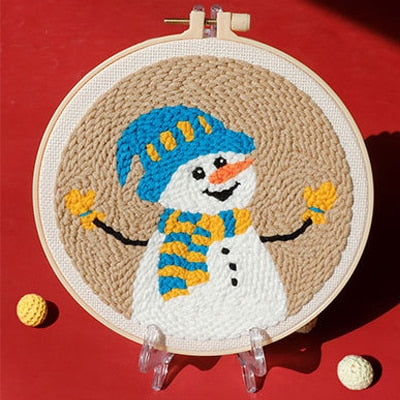 Snowman - Punch Needle Kit