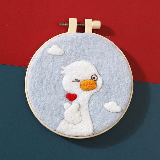 Lovely Duck - DIY Felt Painting Kit